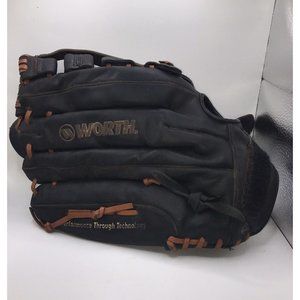 Worth All Leather Glove 14" Model W14 Enlarged Stinger Pad RHT Black Mitt